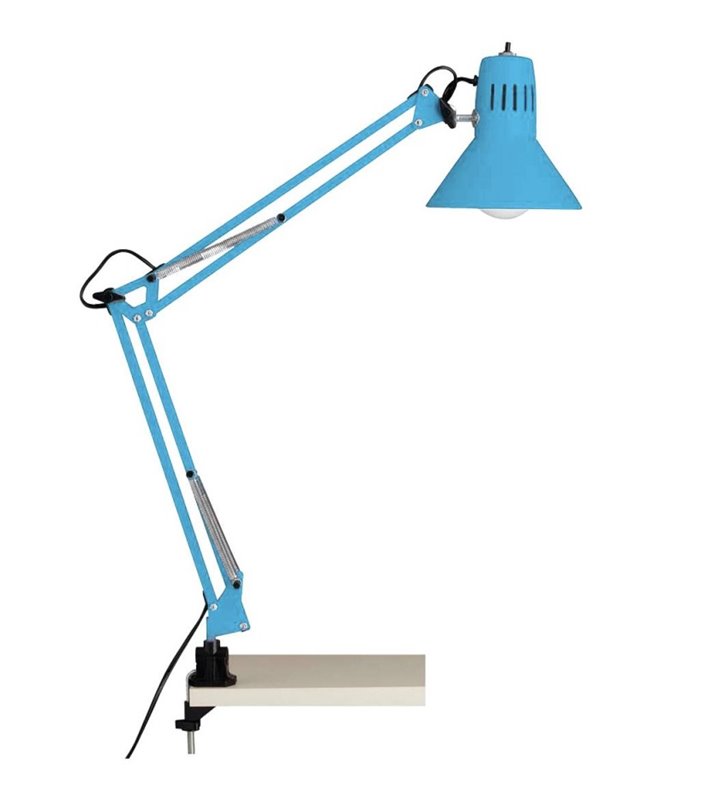 Lampa biurkowa przykręcana Felix niebieska